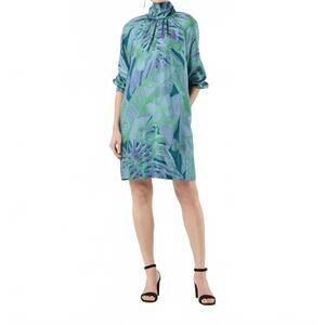 NEW ANN MASHBURN maggie dress in purple/green